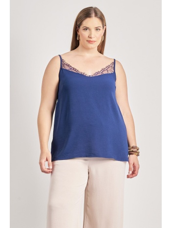 lingerie τοπ washed ανάγλυφο με δαντέλα σε προσφορά