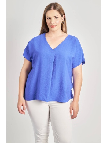 μπλούζα με κουφόπιετα όψη λινό σε προσφορά