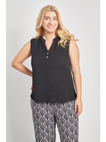 μπλούζα αμάνικη βισκόζη γκοφρέ σε προσφορά