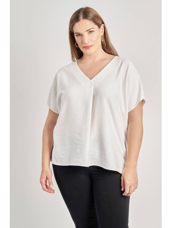 μπλούζα με κουφόπιετα όψη λινό σε προσφορά