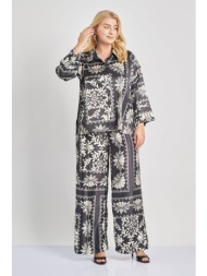 παντελόνα σατινέ εμπριμέ ...