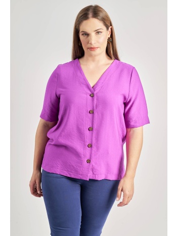 πουκάμισο με κουμπιά ταρταρούγα όψη λινό σε προσφορά