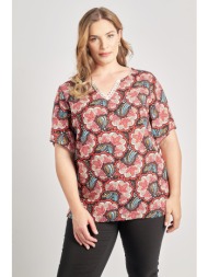 μπλούζα εμπριμέ από ρεγιόν