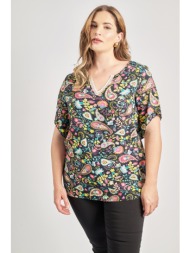 μπλούζα εμπριμέ από ρεγιόν