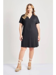 μίντι φόρεμα βισκόζη σε ...