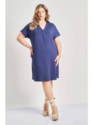 μίντι φόρεμα βισκόζη σε ...