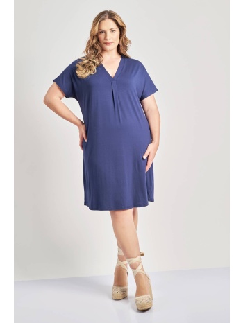 μίντι φόρεμα βισκόζη σε άνετη γραμμή σε προσφορά