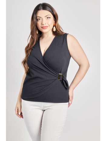 κρουαζέ μπλούζα ριπ με κρίκο στο πλάι σε προσφορά