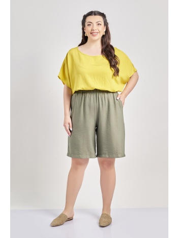 βερμούδα με τσέπες όψη λινό σε προσφορά