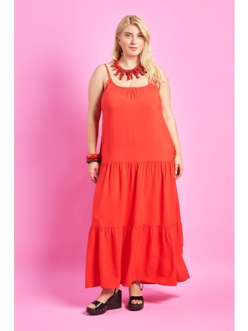 prbt maxi φόρεμα ρεγιόν με βολάν σε προσφορά