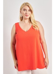 μπλούζα αμάνικη washed ανάγλυφο