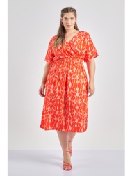 μίντι φόρεμα εμπριμέ ...