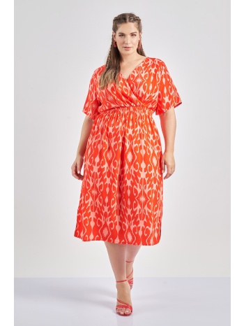 μίντι φόρεμα εμπριμέ πολύχρωμο σε προσφορά