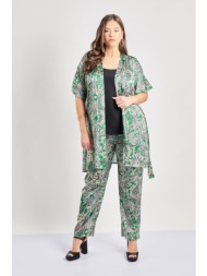 μακριά εμπριμέ παντελόνα