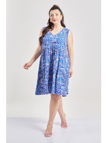 μίντι φόρεμα βισκόζη εμπριμέ botanical σε προσφορά