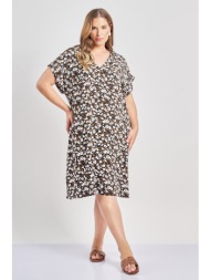 μίντι φόρεμα βισκόζη ...