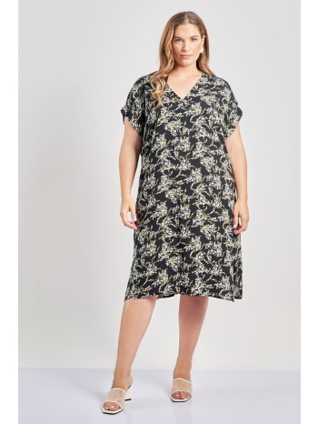 μίντι φόρεμα βισκόζη εμπριμέ σε προσφορά