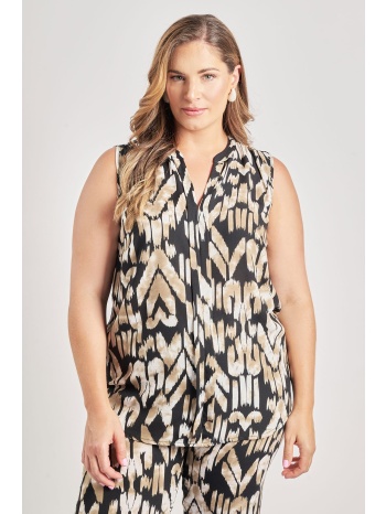 αμάνικη μπλούζα σε εμπριμέ tribal σε προσφορά