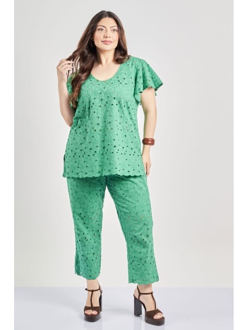 βαμβακερό παντελόνι διάτρητο σε προσφορά