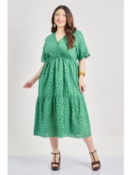 φόρεμα μπροντερί βαμβακερό