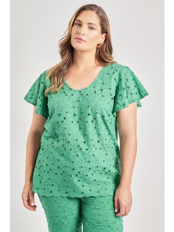 μπλούζα διάτρητη βαμβακερή σε προσφορά