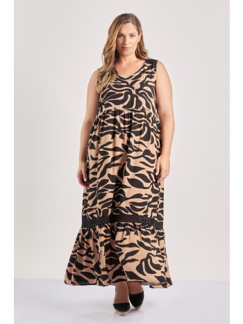 φόρεμα tropical εμπριμέ με δαντέλα σε προσφορά