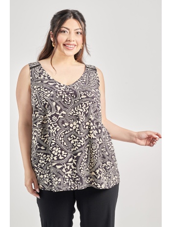 αμάνικη μπλούζα botanical εμπριμέ σε προσφορά