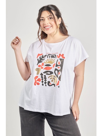 βαμβακερό t-shirt με τύπωμα foil σε προσφορά