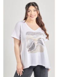 t-shirt βαμβακερό με στάμπα