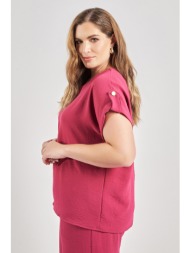 μπλούζα washed με ρεβέρ ...