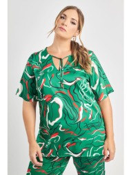 μπλούζα σατέν εμπριμέ ...