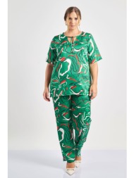 παντελόνι σατέν εμπριμέ φλοράλ