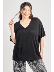 μπλούζα πλεκτή λούρεξ σε άνετη γραμμή