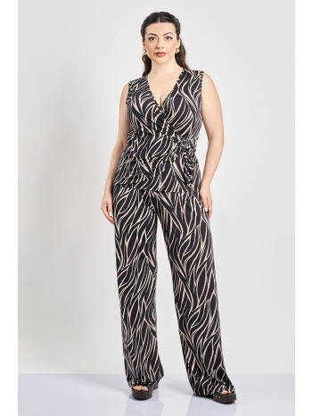 παντελόνα ελαστική εμπριμέ σε abstract μοτίβο σε προσφορά