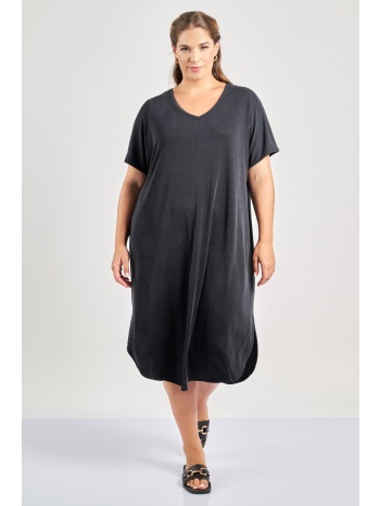 μίντι φόρεμα σύμμεικτη βισκόζη σε προσφορά