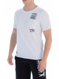 ανδρικό κοντομάνικο loose μπλουζάκι σε λευκό χρώμα