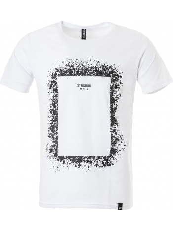 ανδρικό t-shirt με στάμπα σε λευκό χρώμα σε προσφορά