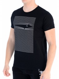ανδρικό κοντομάνικο μπλουζάκι σε μαύρο χρώμα