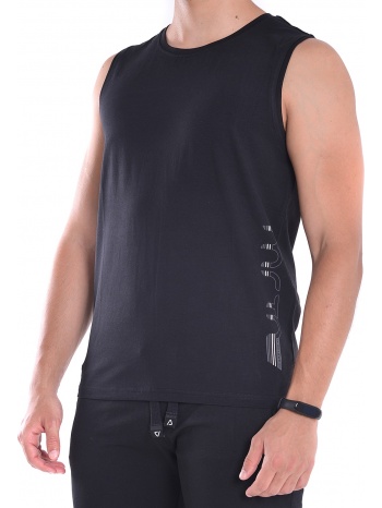 ανδρικό αμάνικο t-shirt σε μαύρο χρώμα σε προσφορά