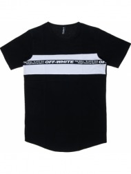 cotton t-shirt vactive basic με φάσα σε μαύρο χρώμα