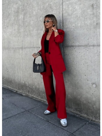 κοστούμι σετ παντελόνι με σακάκι oversize - kόκκινο