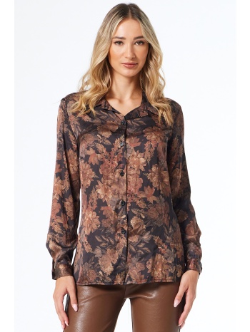 φλοραλ σατεν πουκαμισο σε προσφορά