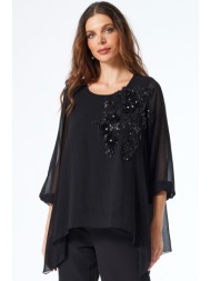 μαυρη μπλουζα μουσελινα ...