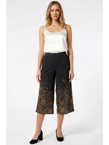 φλοραλ zip culotte με λαστιχο και φερμουαρ σε προσφορά