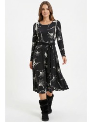 φλοραλ πλεκτο φορεμα με ...