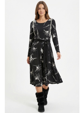 φλοραλ πλεκτο φορεμα με περλες σε προσφορά