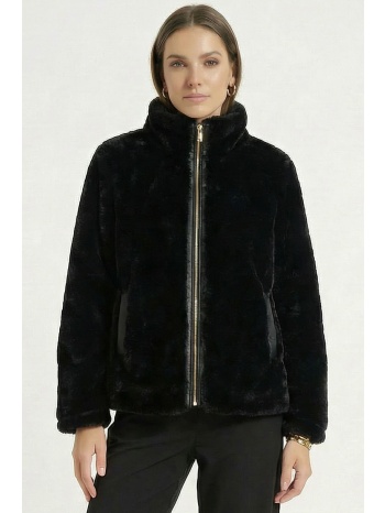 μαυρη γουνα με δερματινη σε προσφορά