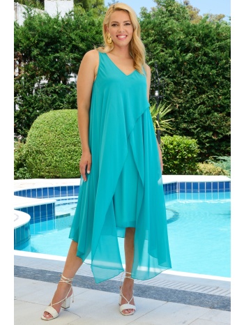 πετρολ φορεμα μουσελινα με μυτες σε προσφορά