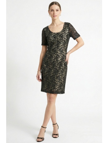 μαυρο δαντελενιο φορεμα με παγιετα