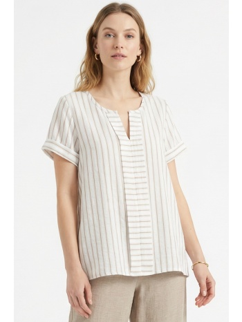 ριγε μπλουζα με πιετες